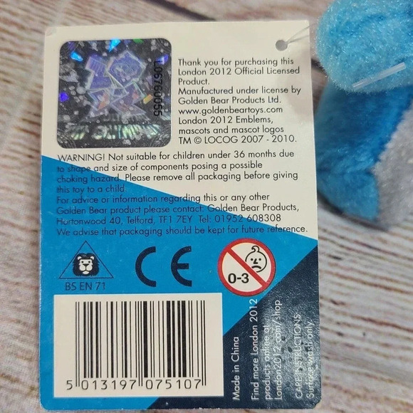 Mandeville Cuddly Collectable Plush Paralympic Mascot Stuffed Animal 6" New - Picture 10 of 12